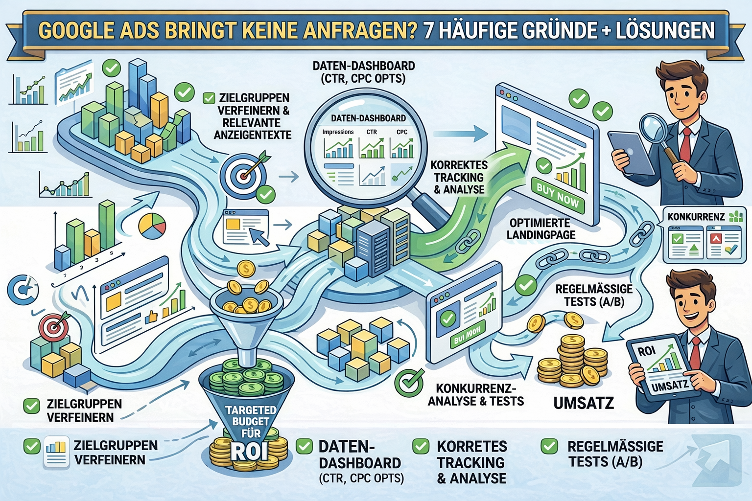 Google Ads bringt keine Anfragen? 7 häufige Gründe und Lösungen