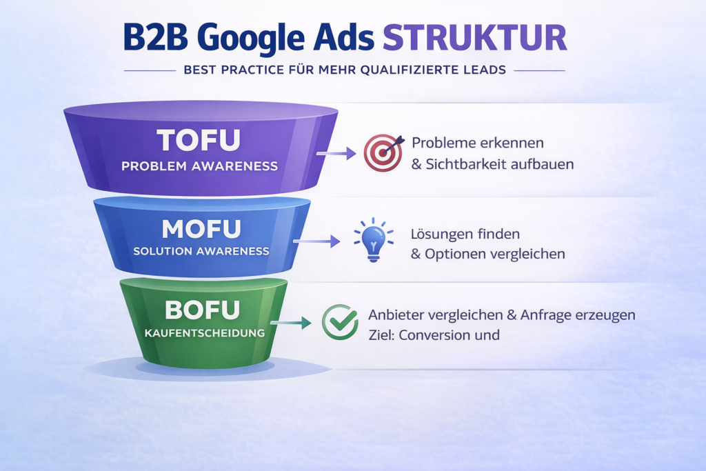 B2B Google Ads Struktur: So bauen Sie Kampagnen, die wirklich Leads bringen